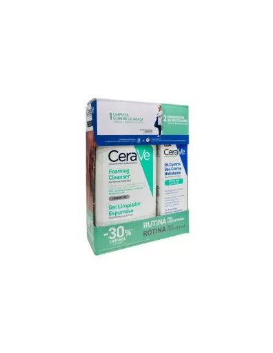 [743543] Cerave Pack Gel Limpiador Espumoso 236ml + Oil Control Gel-Crema Hidratante 52ml 