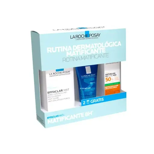 [741761] La Roche Posay Rutina Dermatológica Matificante Effaclar Matt + Gel +Anthelios Oil Control
