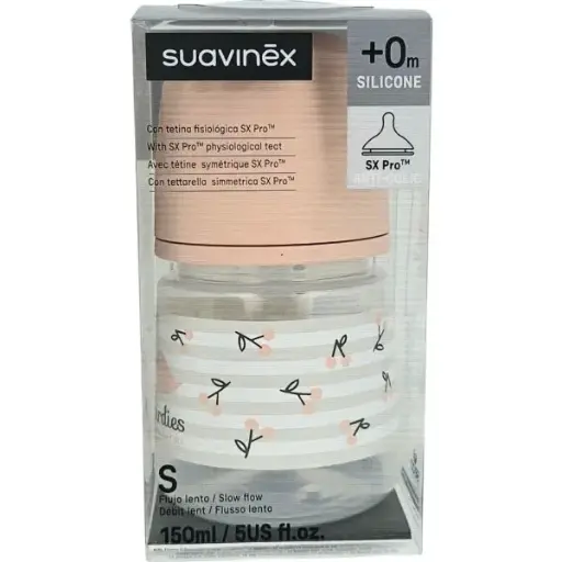 [162101] Suavinex Biberón Anti-Cólicos S+0m Flujo Lento 150ml