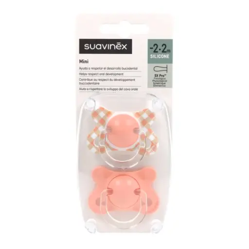 [220944] Suavinex Mini Pack 2 Chupetes Silicona -2-2 Meses
