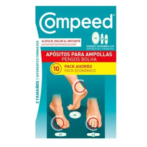 [206841] Compeed Ampollas Surtido Pack Ahorro 3 Tamaños 10 ud